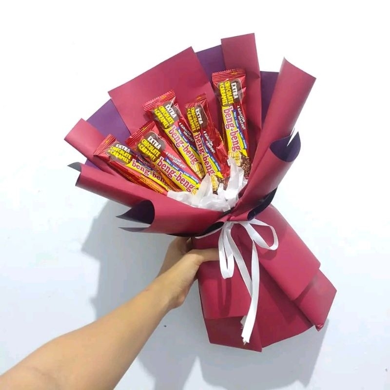 

BOUQUET SNACK BENGBENG ISI 5/ buket ultah/buket wisuda