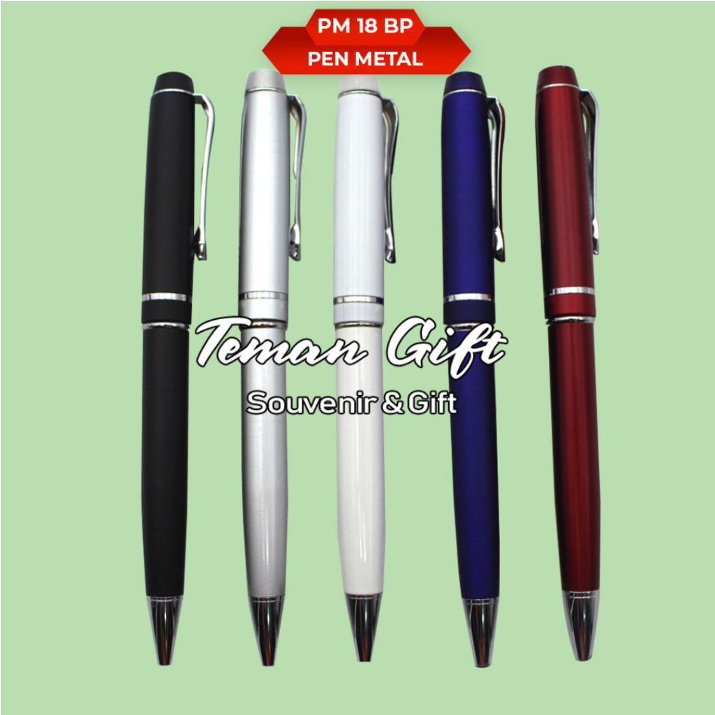 

Pen Metal PM 18 BP Pulpen Stainless Bisa Custom Logo/Nama PM 18 BP