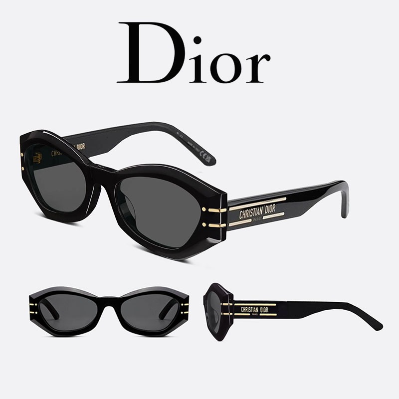 【Ready Stock】Kacamata Hitam Dior Sunglasses Original Christian Paris Polished Hitam Wanita