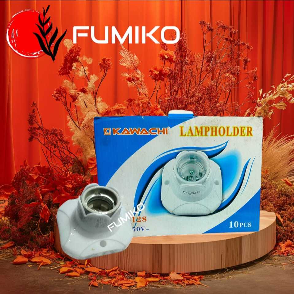 (KA-128) FITTING PLAFON KERAMIK KAWACHI/FITTING KERAMIK KAWACHI PUTIH