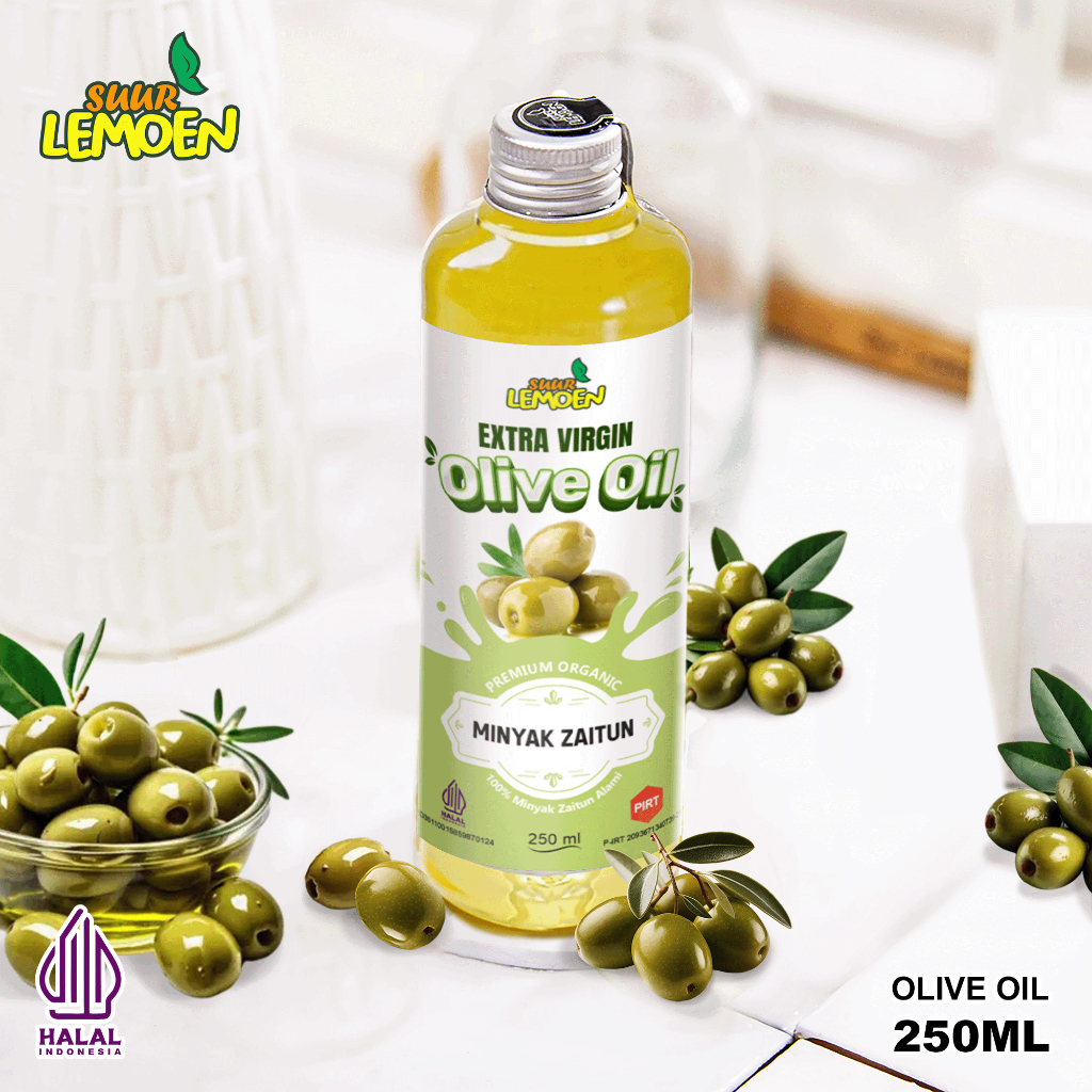 

SUUR LEMOEN EXTRA VIRGIN OLIVE OIL 250 ML - MINYAK ZAITUN EVOO VIRGIN OLIVE OIL 100% - MINYAK ZAITUN UNTUK MASAK