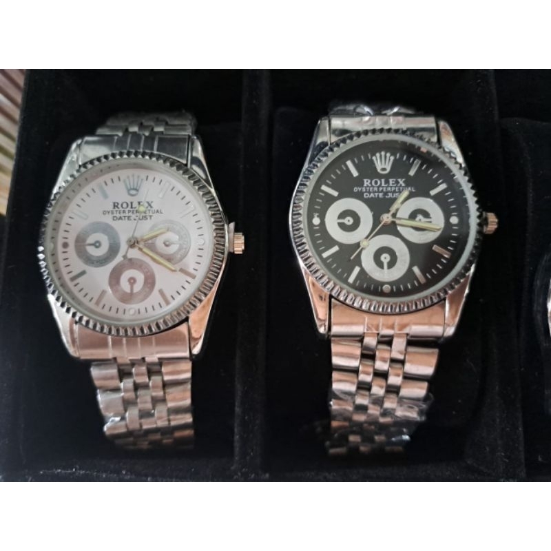 JAM TANGAN ROLEX PRIA ANTI AIR STAINLESS BERKUALITAS / JAM TANGAN PRIA / ANALOG QUARTZ VARIANHITAMPU