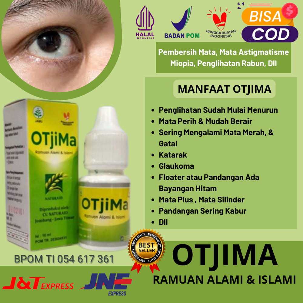 OTJIMA | Obat Tetes Pembersih Mata, Mata Astigmatisme Miopia, Penglihatan Rabun, Dll