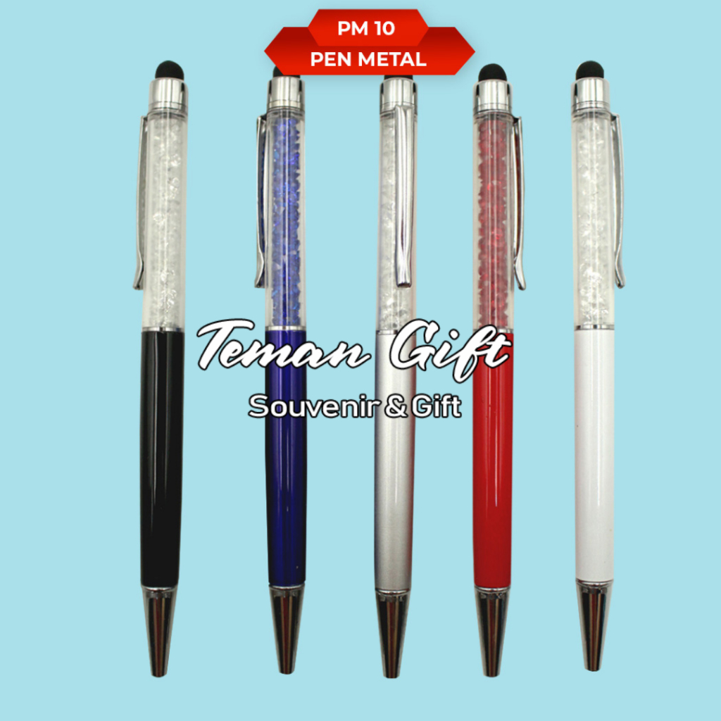 

Pen Metal PM 10 Pulpen Stainless Bisa Custom Logo/Nama PM 10