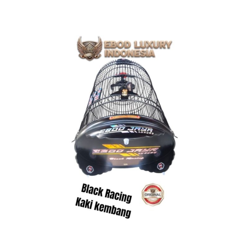 sangkar murai ebod Black Racing kaki kembang ebod luxury