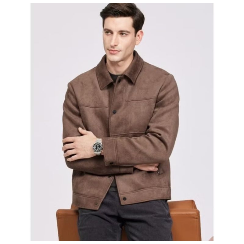 jaket suede pria  new