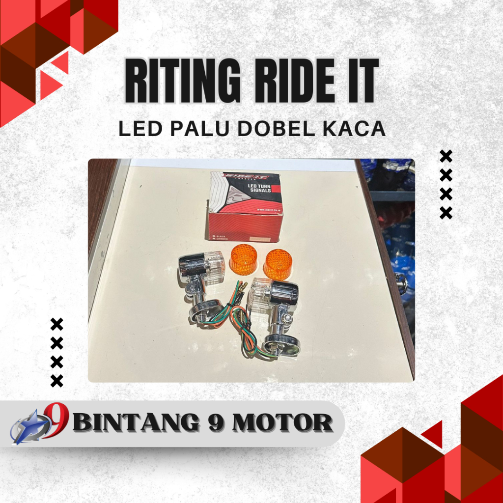 RITING RIDE IT PALU LED DOBEL KACA-BINTANG SEMBILAN MOTOR
