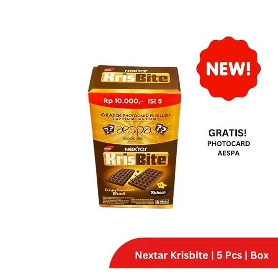 

Nextar KrisBite Crispy Chocolate Biscuit 1 Box isi 5 pcs