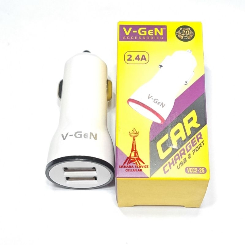 V-gen Car Charger USB 2 Port 2.4A VCC2-25
