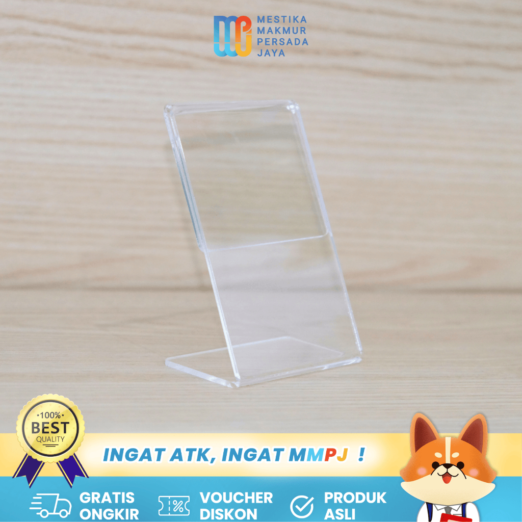 

Acrylic Slanted Sign Holder 6X9 Cm Tempat Kartu Multifungsi 5839509