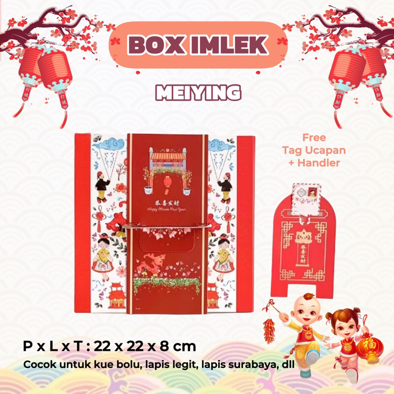 

MEIYING | Box Hampers Toples Kue Bolu Lapis Legit Imlek Kotak Gift Sincia Packaging Toples Kue Kering Chinese New Year CNY
