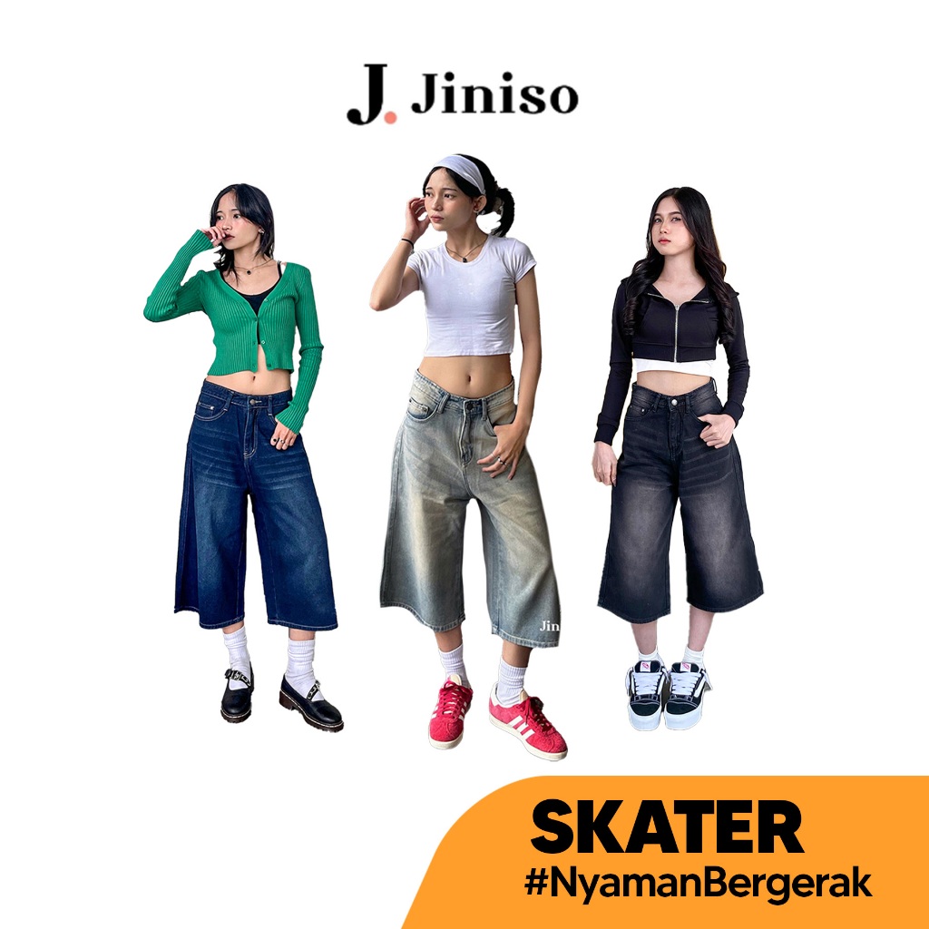 JINISO - Jorts Baggy Short Jeans Skater