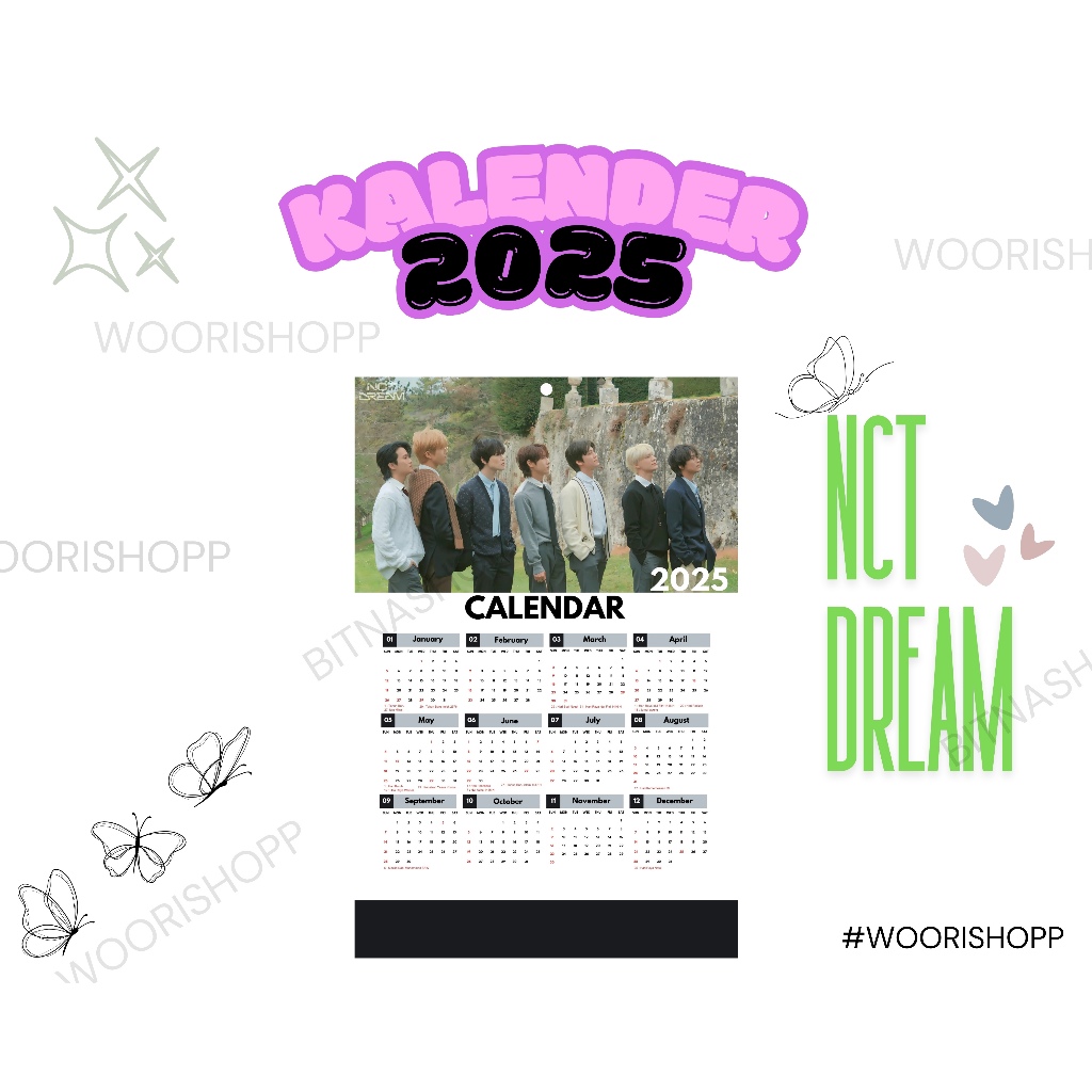 

2025 KALENDER NCT DREAM KPOP + LAMINASI 2SISI WOORI IDOL KOREA MURAH UNOFFICIAL NCTZEN MARK RENJUN JENO HAECHAN JAEMIN CHENLE JISUNG READY STOCK !