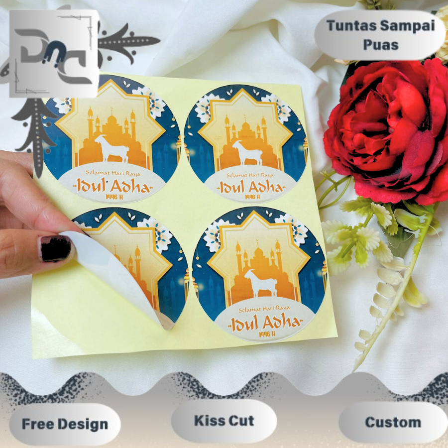 

9-15 Dnd Sticker Eid Adha Ramadhan Sticker Selamat Lebaran Idul Adha Hampers Free Desain Custom