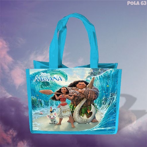 

Tas Souvenir Ultah Gambar MOANA Goodie Bag Cute Anak