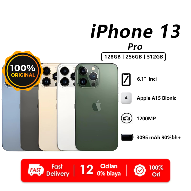 iPhone 13 Pro 128GB/256GB SECOND Fullset Original 100% Toko iPhone bekas/IP 13 PRO/IPHONE 13 PRO SEC