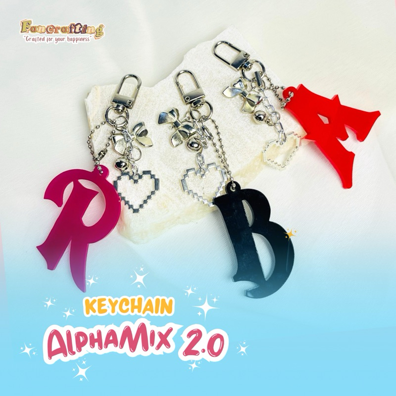 GANTUNGAN KUNCI HURUF CUSTOM ALPHAMIX 2.0