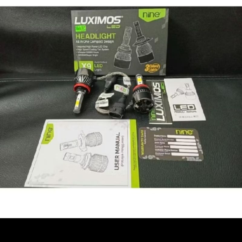 lampu LED poglem mobil 3 warna