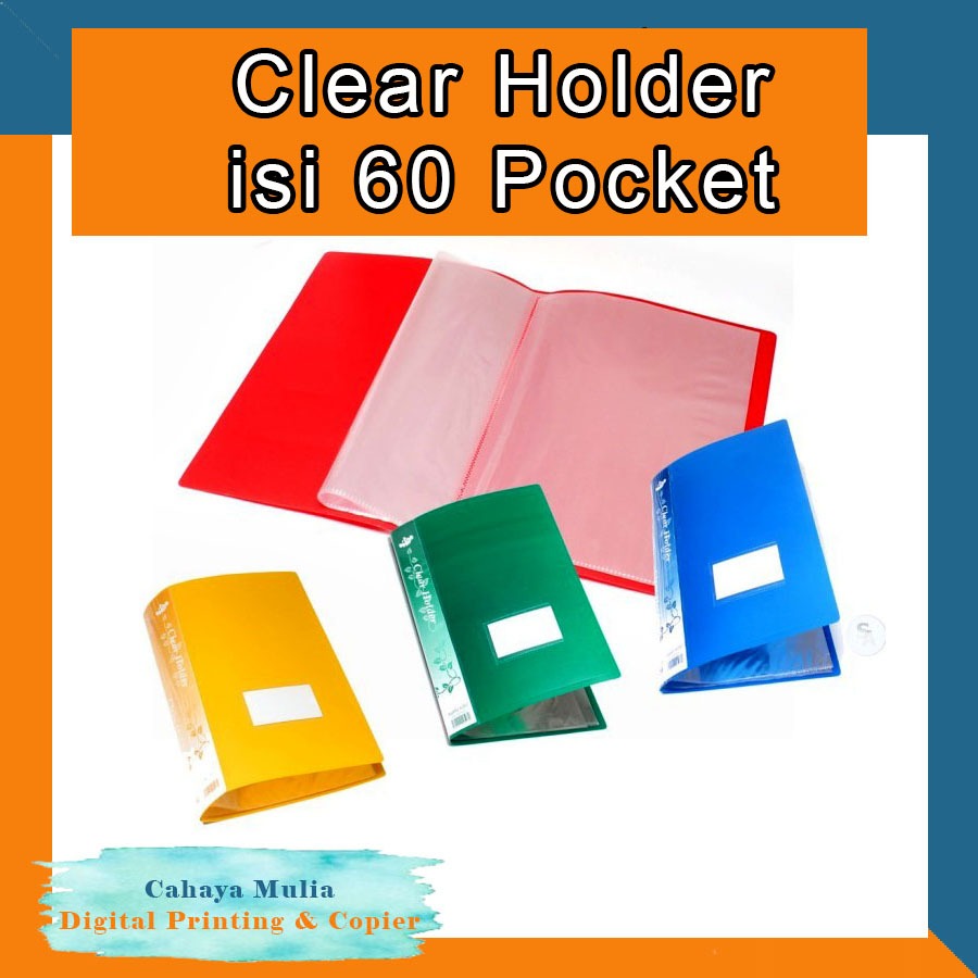 

Clear holder f4 isi 60 lbr/ map plastik clear holder - 60 plastik