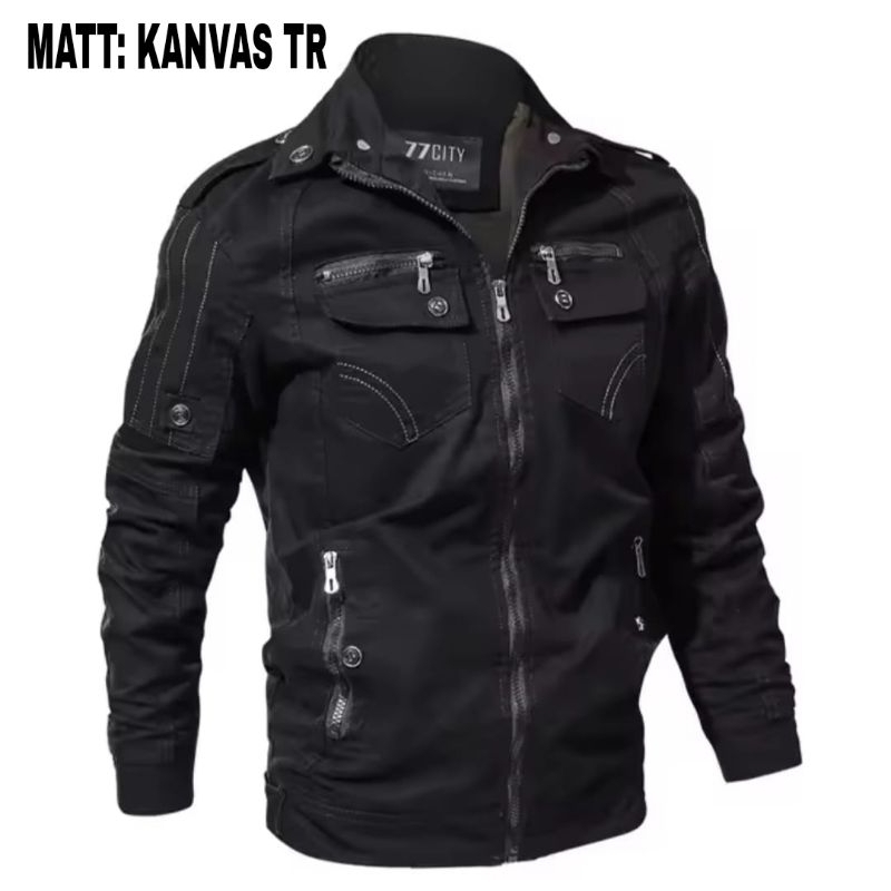 jaket bomber kanvas vago pria jaket kanvas pria jaket bomber pria jaket kanvas trendy jaket kanvas t