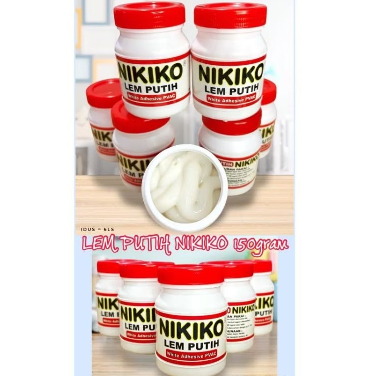 

Nikiko Lem Putih 150 Gr/Lem Serbaguna/Perekat Lem Kertas, Buku, Dll