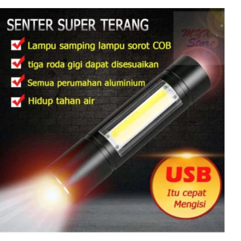 Senter Mini XPE LED Zoom Super Terang / Lampu Pencahayaan Mini