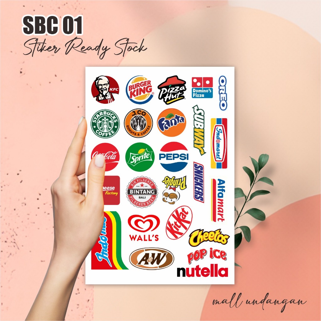 

STIKER VINYL BRAND MURAH - STIKER BRAND MAKANAN MINUMAN TAHAN AIR - STIKER READY STOK