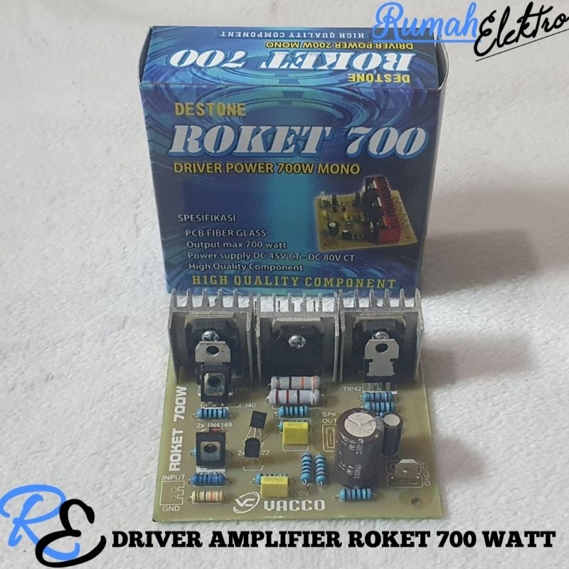 KIT DRIVER AMPLIFIER TURBO 700W ROKET 700 WATT MONO