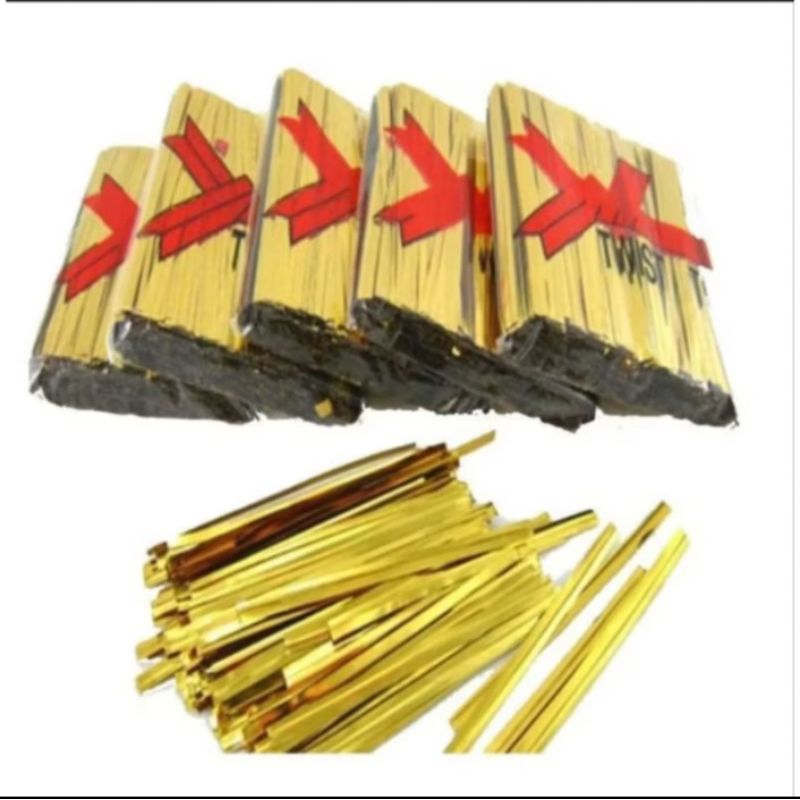Pita Kawat Souvenir / Pita Kawat Gold /Kawat Pengikat Emas Ikat Plastik