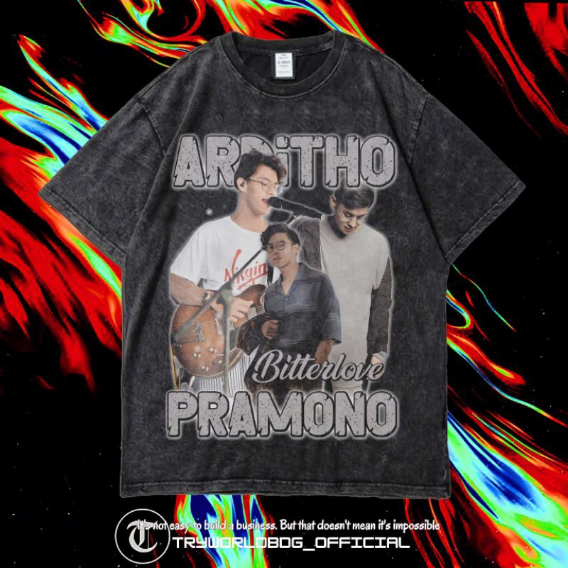 TRYWORLDBDG OFFICIAL "ARDITHO PRAMONO" KAOS OVERSIZED | KAOS WASHED | STONE WASH | OVERSIZED T SHIRT