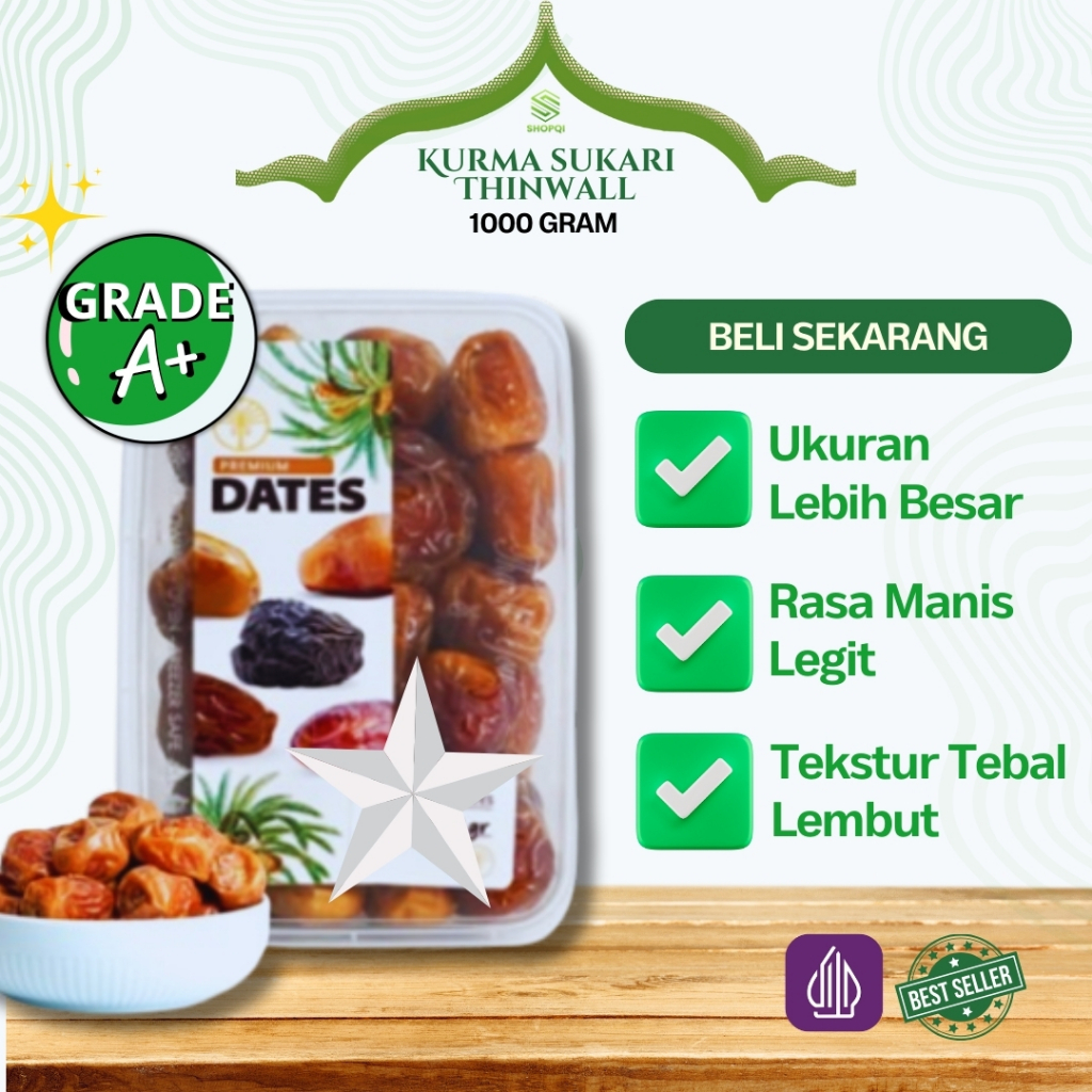 

Kurma Sukari Thinwall 1000 Grams Dates
