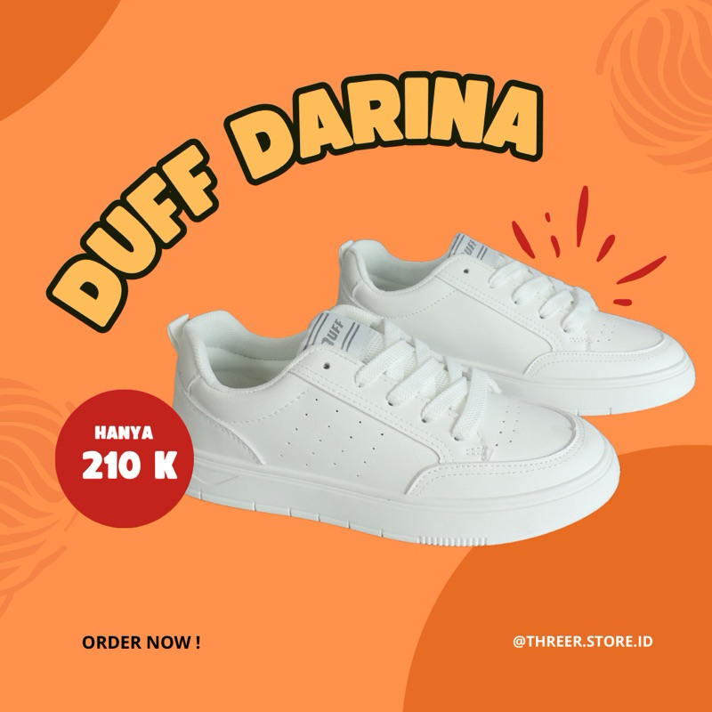 Sepatu Putih Wanita Sneakers Kerja Casual DUFF Darina Putih Original 100%