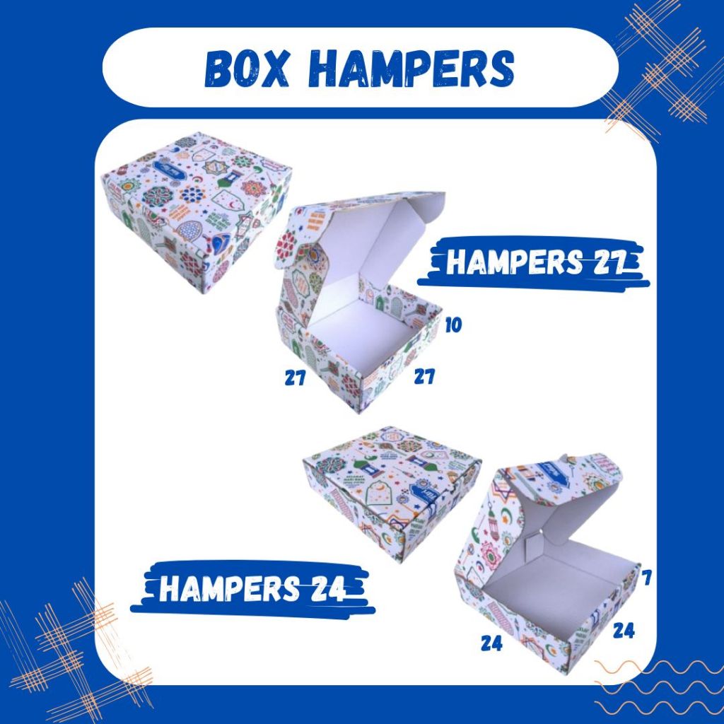 

Kardus Hampers 27x27x10 LS / 24x24x7 LD Box Ied Mubarok Dus Idul Fitri Lebaran Hampers Kotak Kemasan Karton