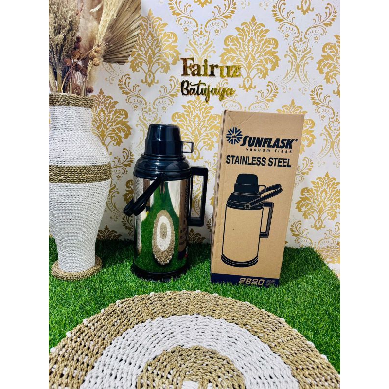 Termos sunflask jumbo stainlis 3,2 liter / termos air panas