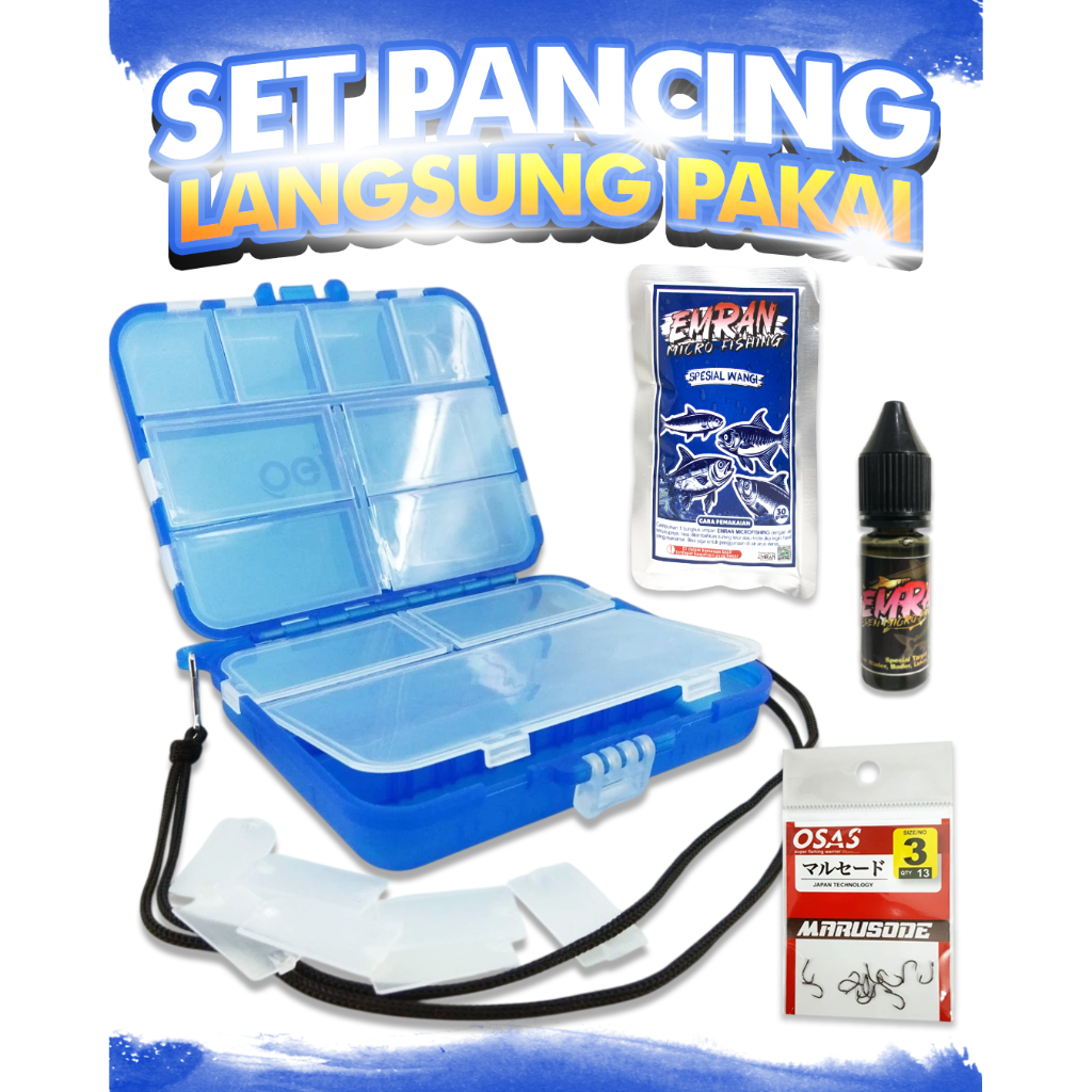 BOX OGAWA BESAR  WATERPROOF BONUS PELET MICRO 30GR, ESSEN MICRO 15ML DAN KAIL OSAS