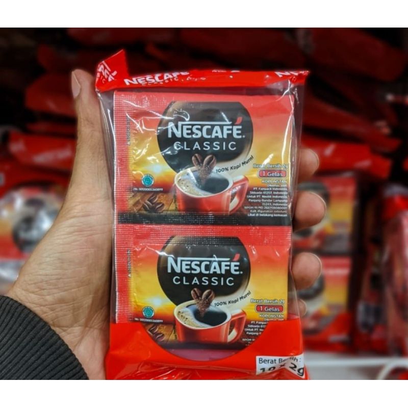 

Nescafe Classic Coffe Espresso 1 Renteng isi 10pcs