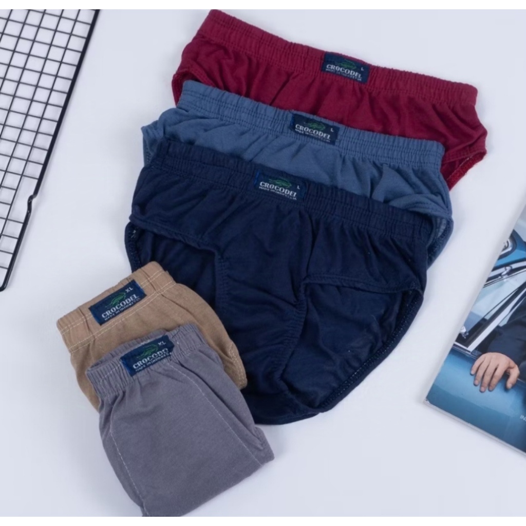 12 pcs celana dalam pria dewasa sempak crocodile