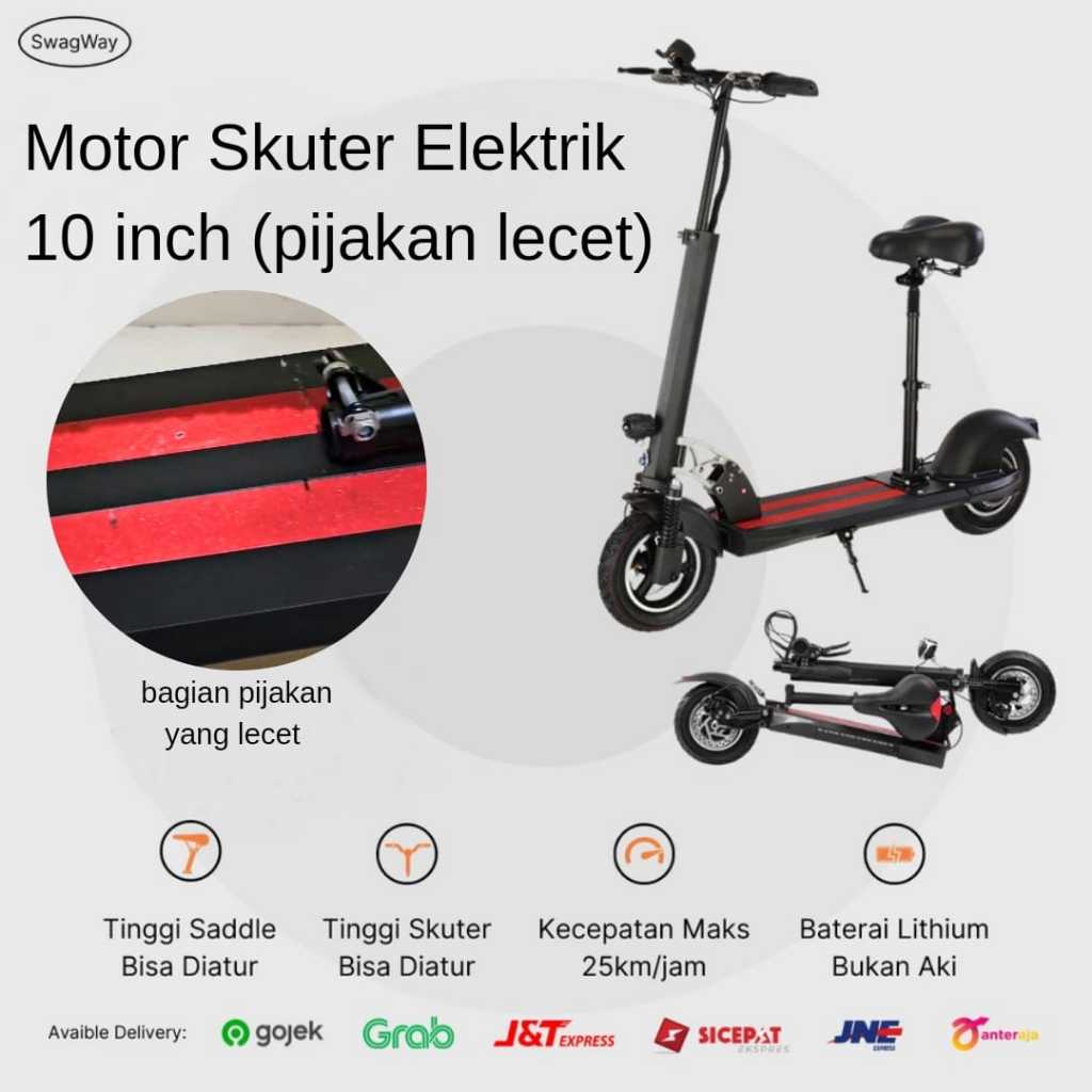 Skuter Motor Listrik Lipat PETRIK Portabel Skuter Electric Scooter Seat Skuter Elektrik Portable Dud
