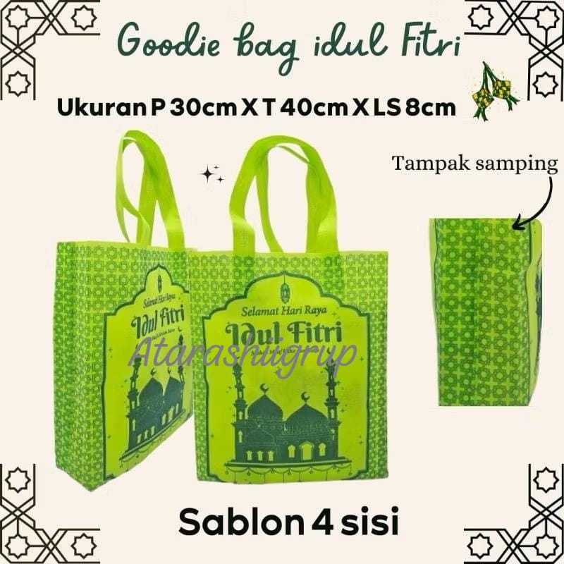 

(12 pcs) goodie bag TAS IDUL FITRI LEBARAN 2025 Besar 38x45x10 cm sedang 30x40x10 cm bingkisan idul fitri