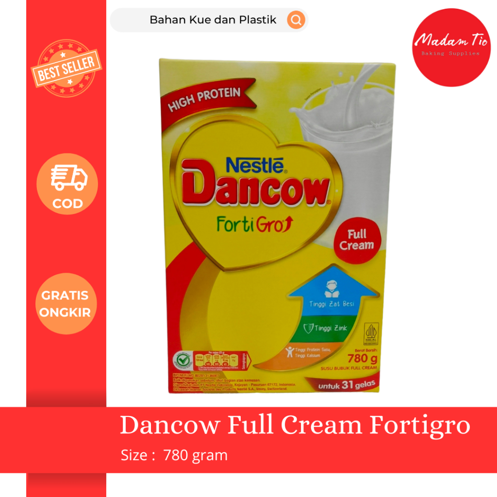 

Dancow Full Cream Fortigro 780 gram 1 pcs