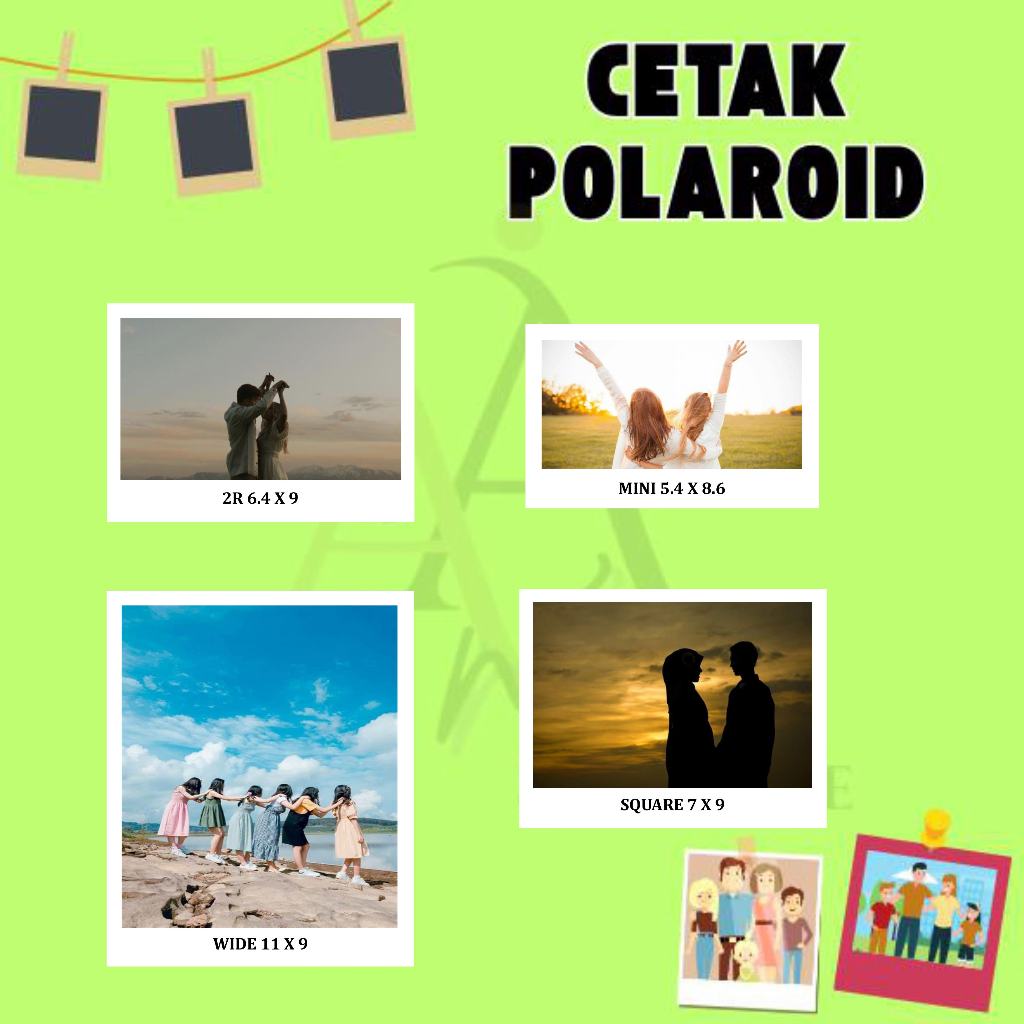 

Cetak POLAROID MINI 2R SQUARE WIDE