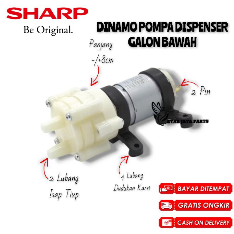 [SHARP] Pompa Dispenser Galon Bawah Sharp dinamo Pompa Dispenser Galon Bawah Sharp