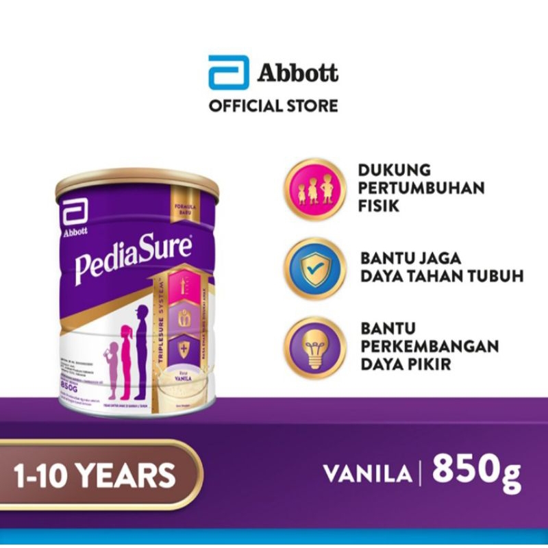 

PediaSure Triplesure Susu Formula Pertumbuhan Anak Vanila 850 g