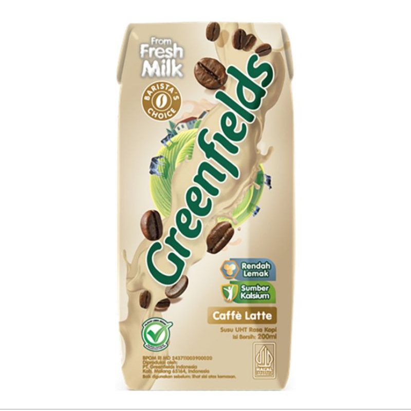 

Greenfields Susu UHT Rasa Caffe Latte Kotak 200 ml