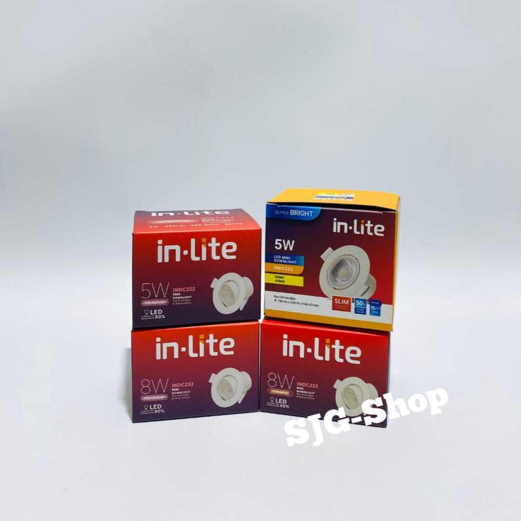 IN-LITE Lampu Spotlight Led 5watt dan 8watt Lampu Downlight Warna Putih dan Semu Lampu Downlight Led