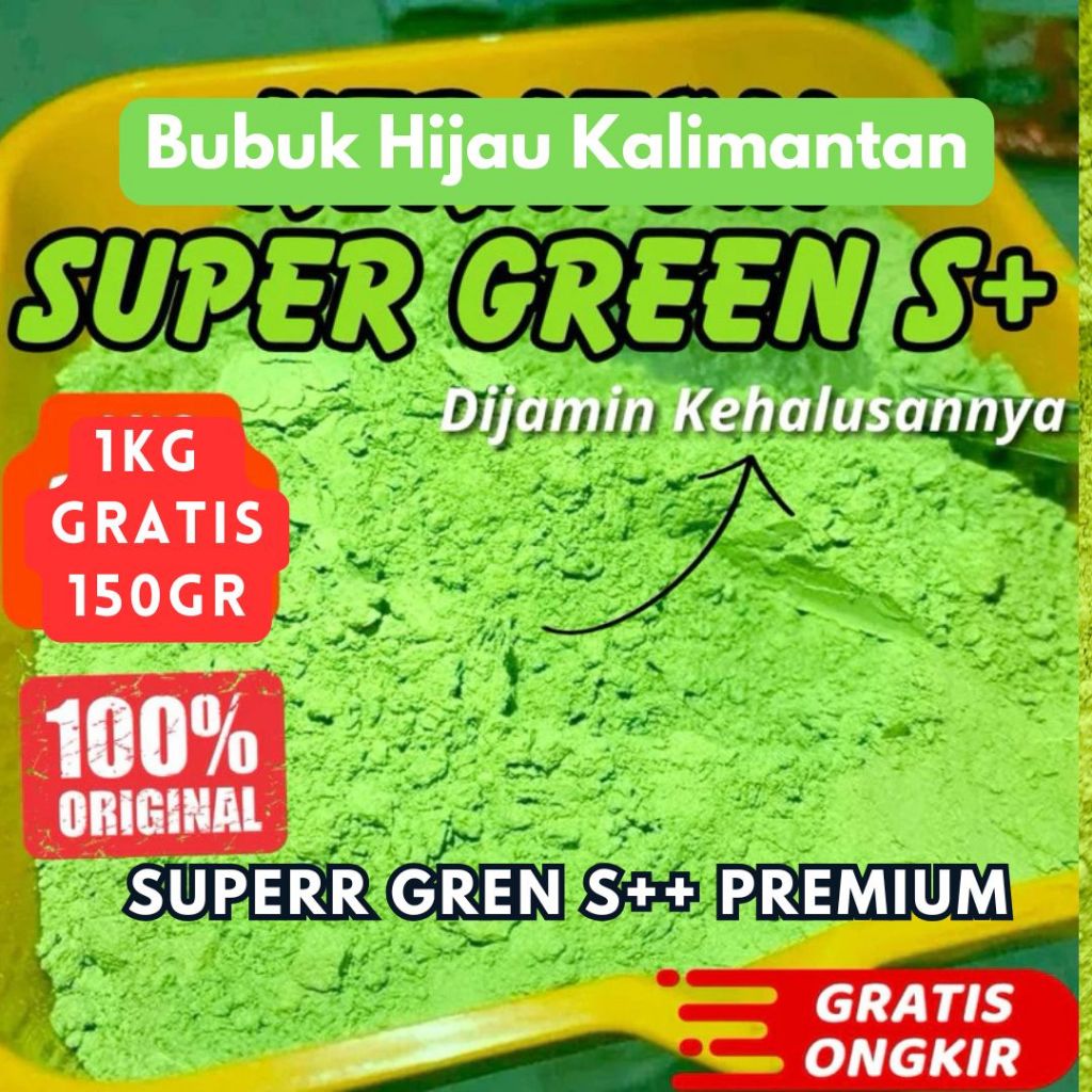 

Teh Hijau Gagah Borneo Bubuk Herbal Supergrn S++