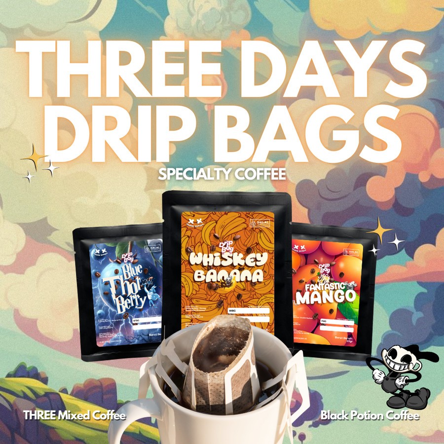 

Three Days Drip Bag Coffee ( kopi filter ) By Black Potion Roastery