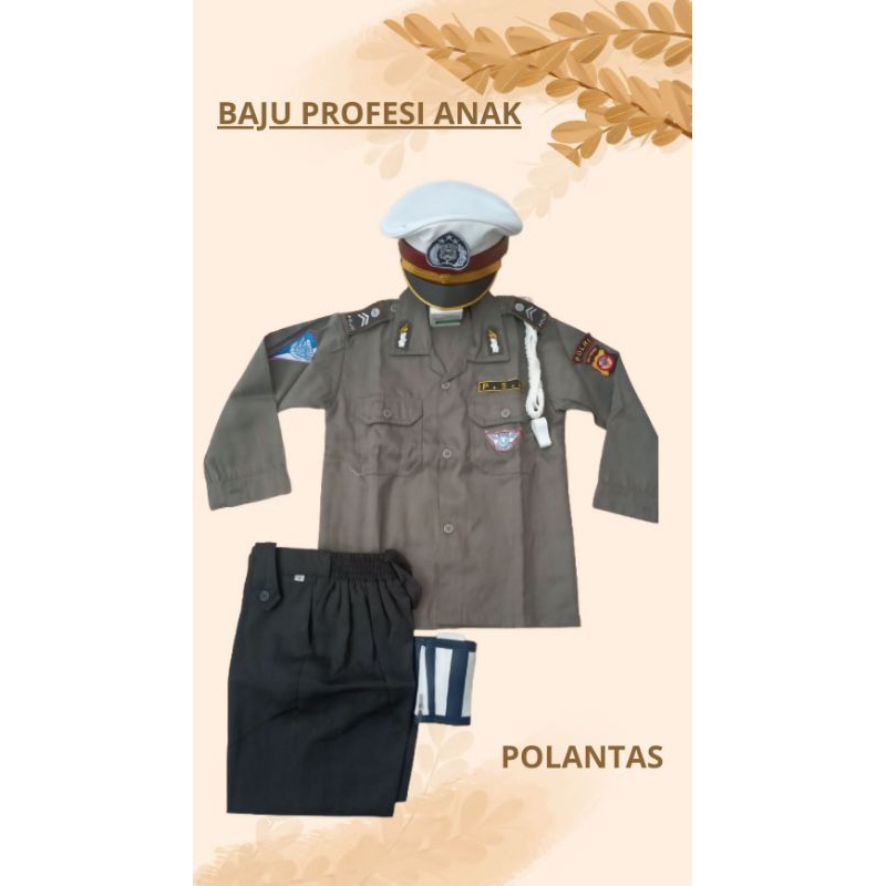 Seragam Profesi TK Anak POLANTAS Polisi Lalu Lintas
