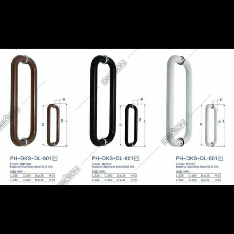 Pull Handle Dekkson Deluxe PH DL801 30CM, 35CM WHITE/BROWN/BLACK