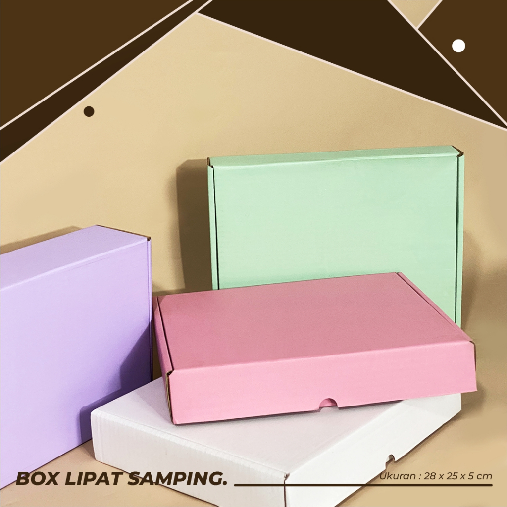 

BOX/KARDUS LIPAT SAMPING 28 x 25 x 5cm - CustomBox/Karton/Gift/CustomPrinting/Polos/Hampers/Souvenir